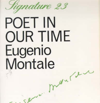 Book cover for Poet in our time-Eugenio Montale