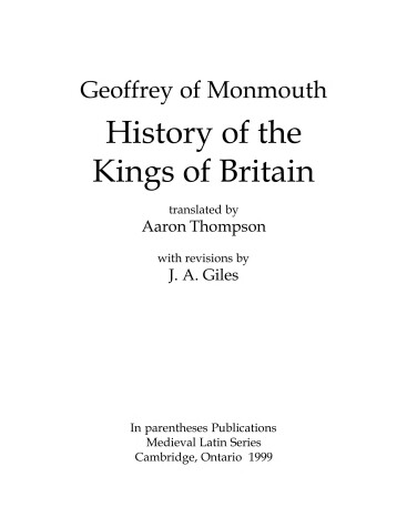 Book cover for The History of the Kings of Britain