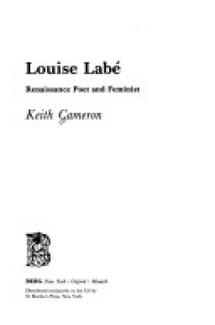 Cover of Louise Labe