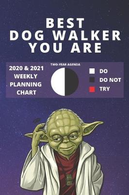 Book cover for 2020 & 2021 Two-Year Weekly Planner For Best Dog Walker Gift - Funny Yoda Quote Appointment Book - Two Year Agenda Notebook