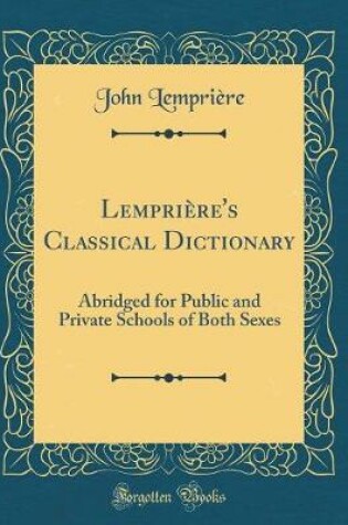 Cover of Lemprière's Classical Dictionary