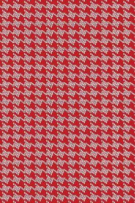 Book cover for Journal Red White Houndstooth Design Pattern