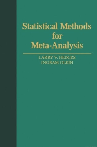 Cover of Statistical Methods for Meta-Analysis