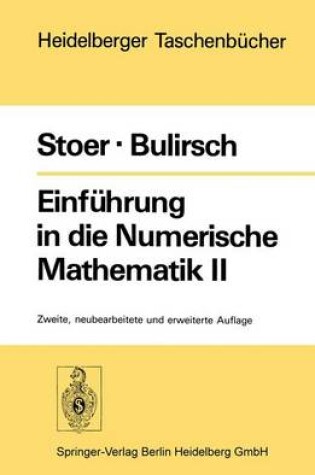 Cover of Einfa1/4hrung in Die Numerische Mathematik II