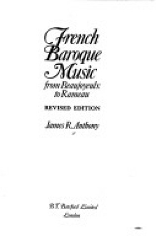 Cover of French Baroque Music