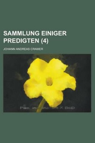 Cover of Sammlung Einiger Predigten (4)