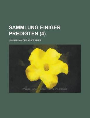 Book cover for Sammlung Einiger Predigten (4)