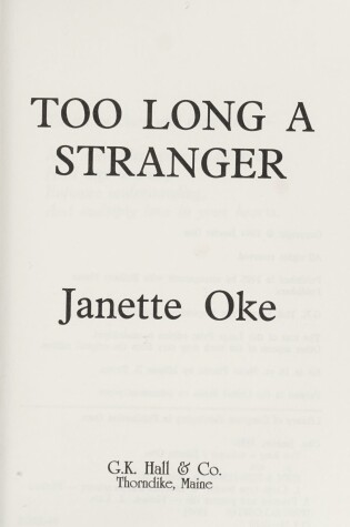 Cover of Too Long a Stranger