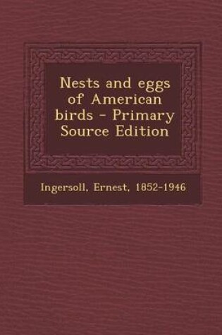 Cover of Nests and Eggs of American Birds