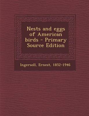 Book cover for Nests and Eggs of American Birds