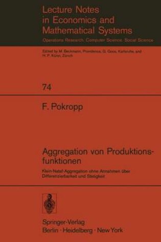 Cover of Aggregation von Produktionsfunktionen