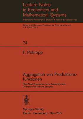 Book cover for Aggregation von Produktionsfunktionen