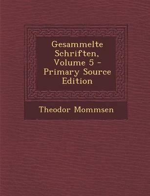 Book cover for Gesammelte Schriften, Volume 5