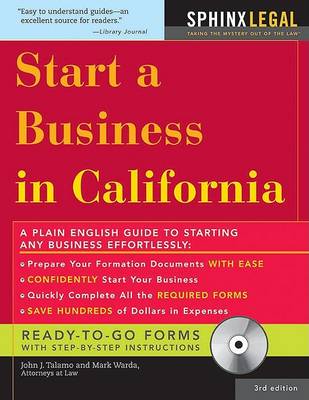 Book cover for Start a Business in California