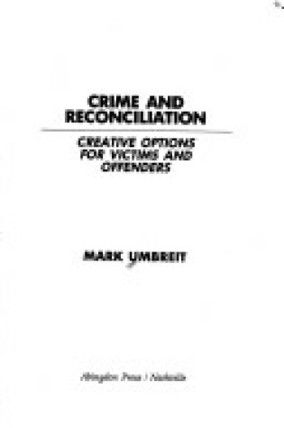 Cover of Crime and Reconciliation