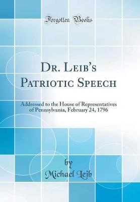 Book cover for Dr. Leib's Patriotic Speech