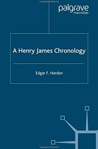 Cover of A Henry James Chronology