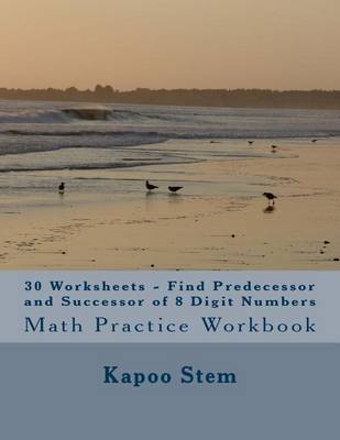 Book cover for 30 Worksheets - Find Predecessor and Successor of 8 Digit Numbers