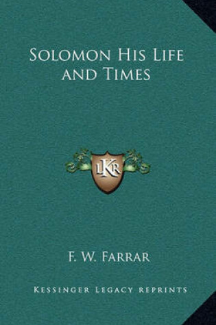 Cover of Solomon His Life and Times