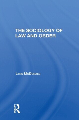 Cover of Sociology Of Law & Order