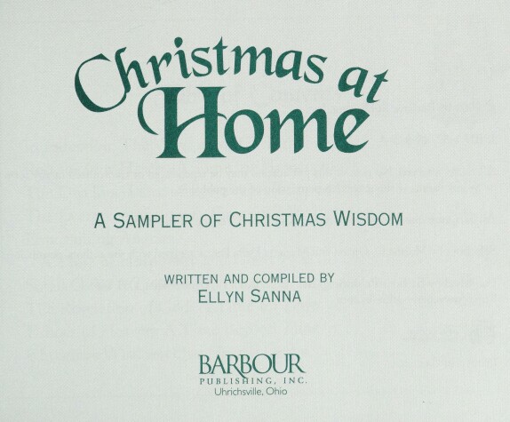 Cover of A Sampler of Christmas Wisdom