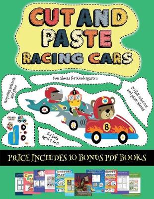 Book cover for Fun Sheets for Kindergarten (Cut and paste - Racing Cars)