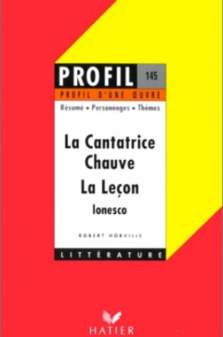 Cover of La Cantatrice Chauve La Lecon