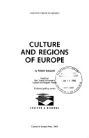 Cover of Culture and Regions of Europe