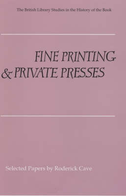 Book cover for Fine Printing and Private Presses