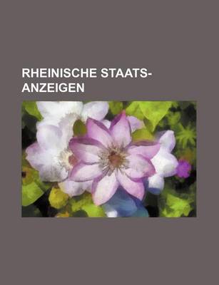 Book cover for Rheinische Staats-Anzeigen