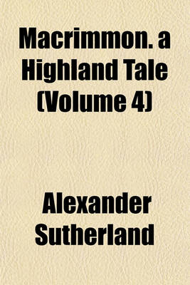 Book cover for Macrimmon. a Highland Tale (Volume 4)