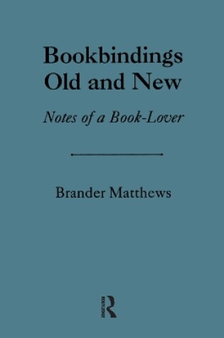 Cover of Bookbinding Old & New