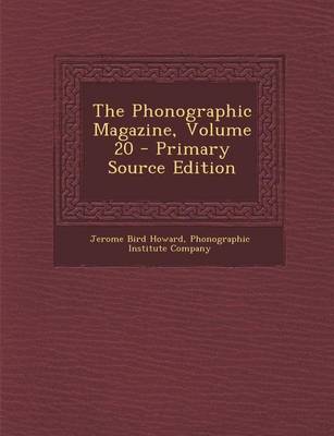 Book cover for Phonographic Magazine, Volume 20