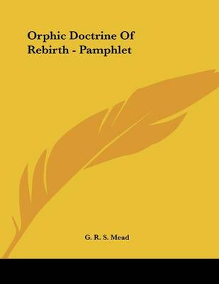 Book cover for Orphic Doctrine of Rebirth - Pamphlet
