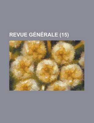 Book cover for Revue Generale (15)