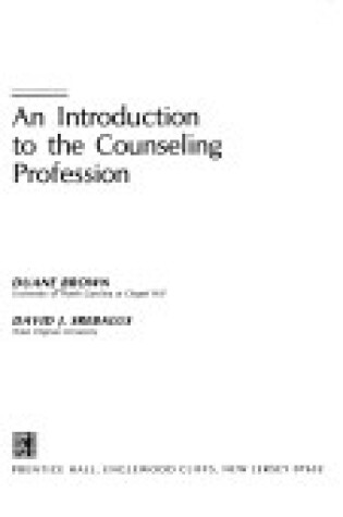 Cover of An Introduction to the Counselling Profession