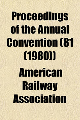 Book cover for Proceedings of the Annual Convention (81 (1980))