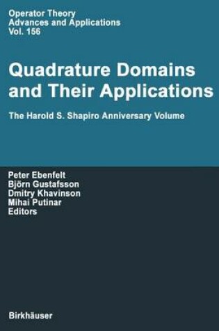 Cover of Quadrature Domains and Their Applications