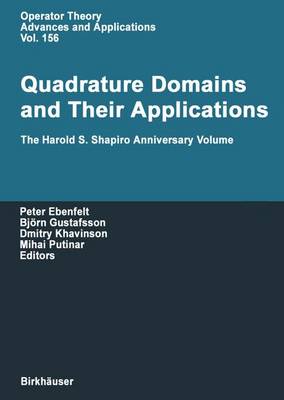 Book cover for Quadrature Domains and Their Applications