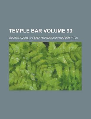 Book cover for Temple Bar Volume 93