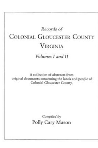 Cover of Records of Colonial Gloucester County, Virginia