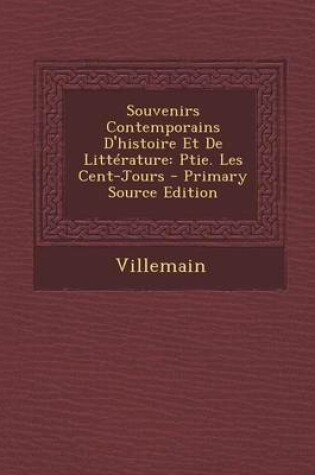 Cover of Souvenirs Contemporains D'Histoire Et de Litterature