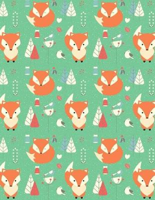 Book cover for My Big Fat Bullet Journal Fox in Winter Pattern - Green