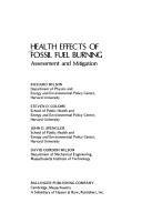 Book cover for Health Effects of Fossil Fuel Burning