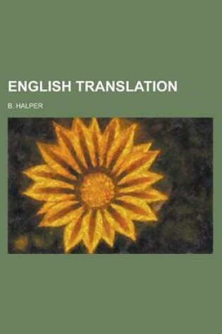 Cover of English Translation