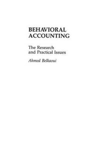 Cover of Behavioral Accounting
