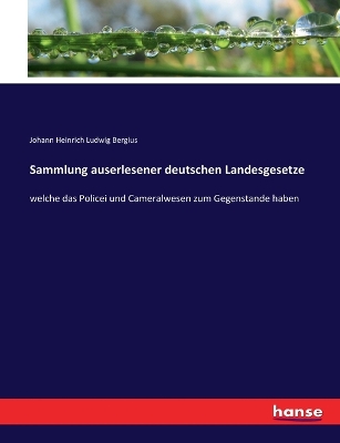 Book cover for Sammlung auserlesener deutschen Landesgesetze