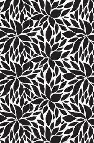 Cover of Journal Notebook Black and White Petals Pattern