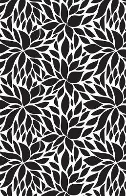 Cover of Journal Notebook Black and White Petals Pattern