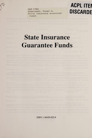 Cover of State Insurance Guarantee Funds